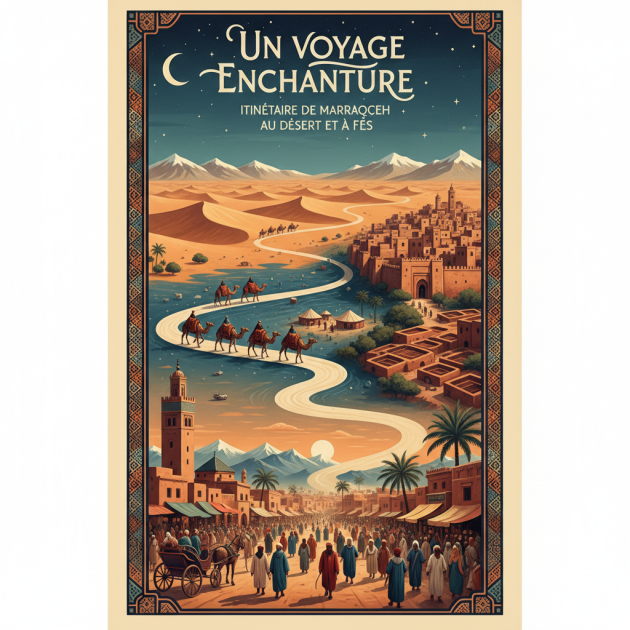 Un Voyage Enchanteur : Itinéraire de Marrakech au Désert et à Fès