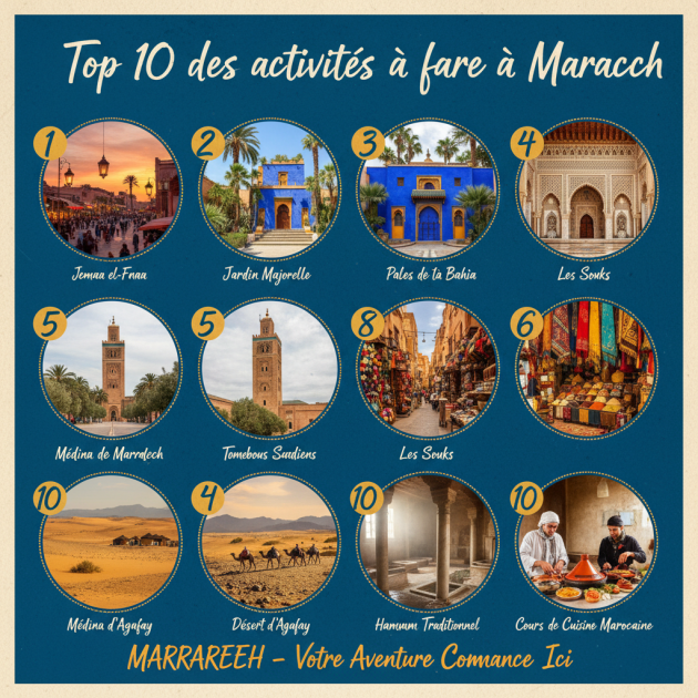 Top 10 des activités à faire à Marrakech