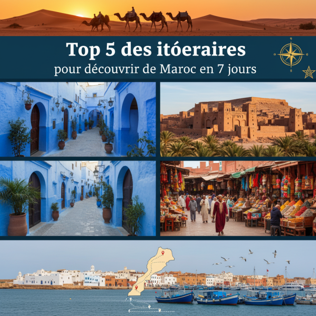 Top 5 des itinéraires pour découvrir le Maroc en 7 jours