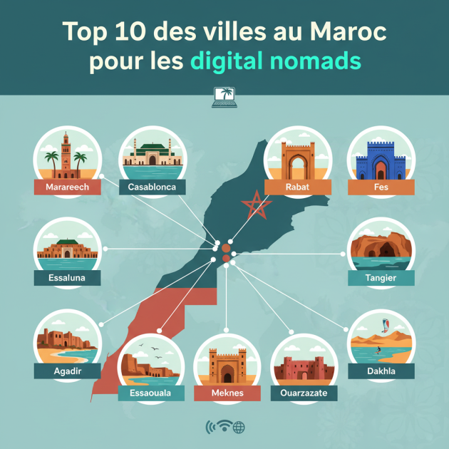 Top 10 des villes au Maroc pour les digital nomads