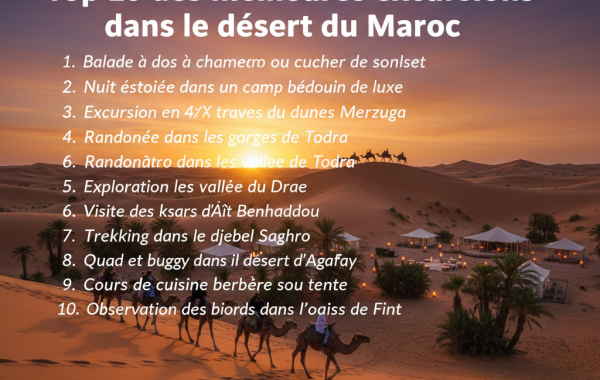Top 10 des meilleures excursions dans le désert du Maroc