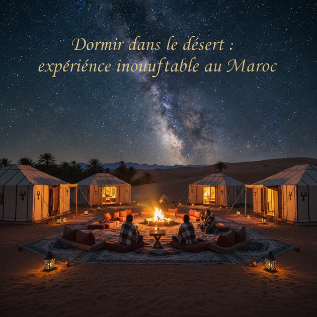 Dormir dans le désert : expérience inoubliable au Maroc