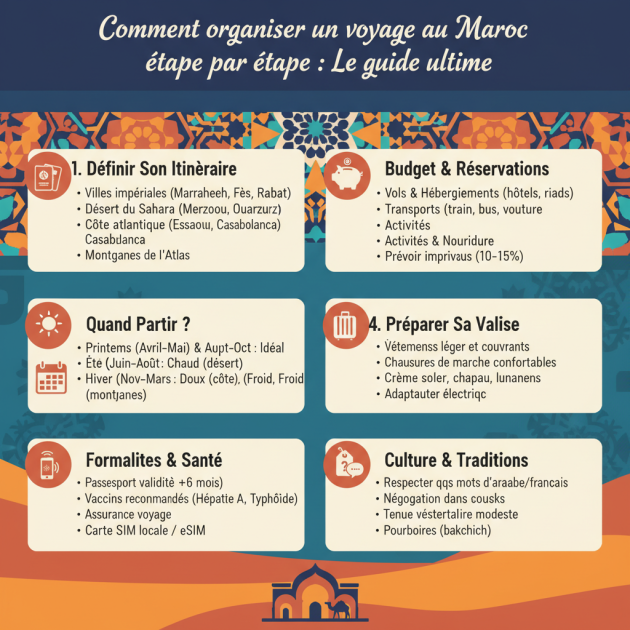 Comment organiser un voyage au Maroc étape par étape : Le guide ultime
